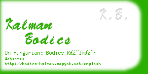 kalman bodics business card